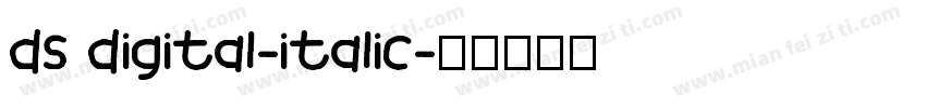 ds digital-italic字体转换
